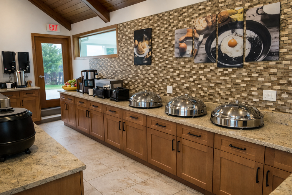 Complimentary Hot Breakfast Buffet Daily