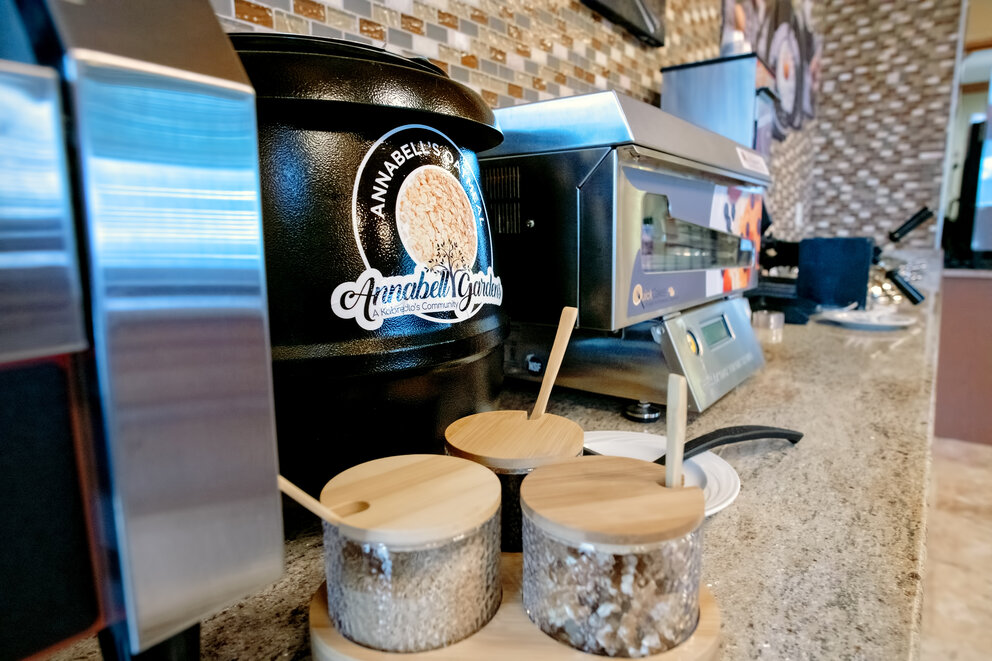 a group of food containers on a counter