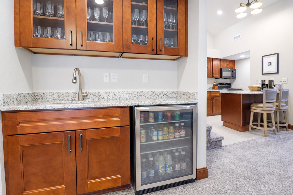 a fridge with drinks in it